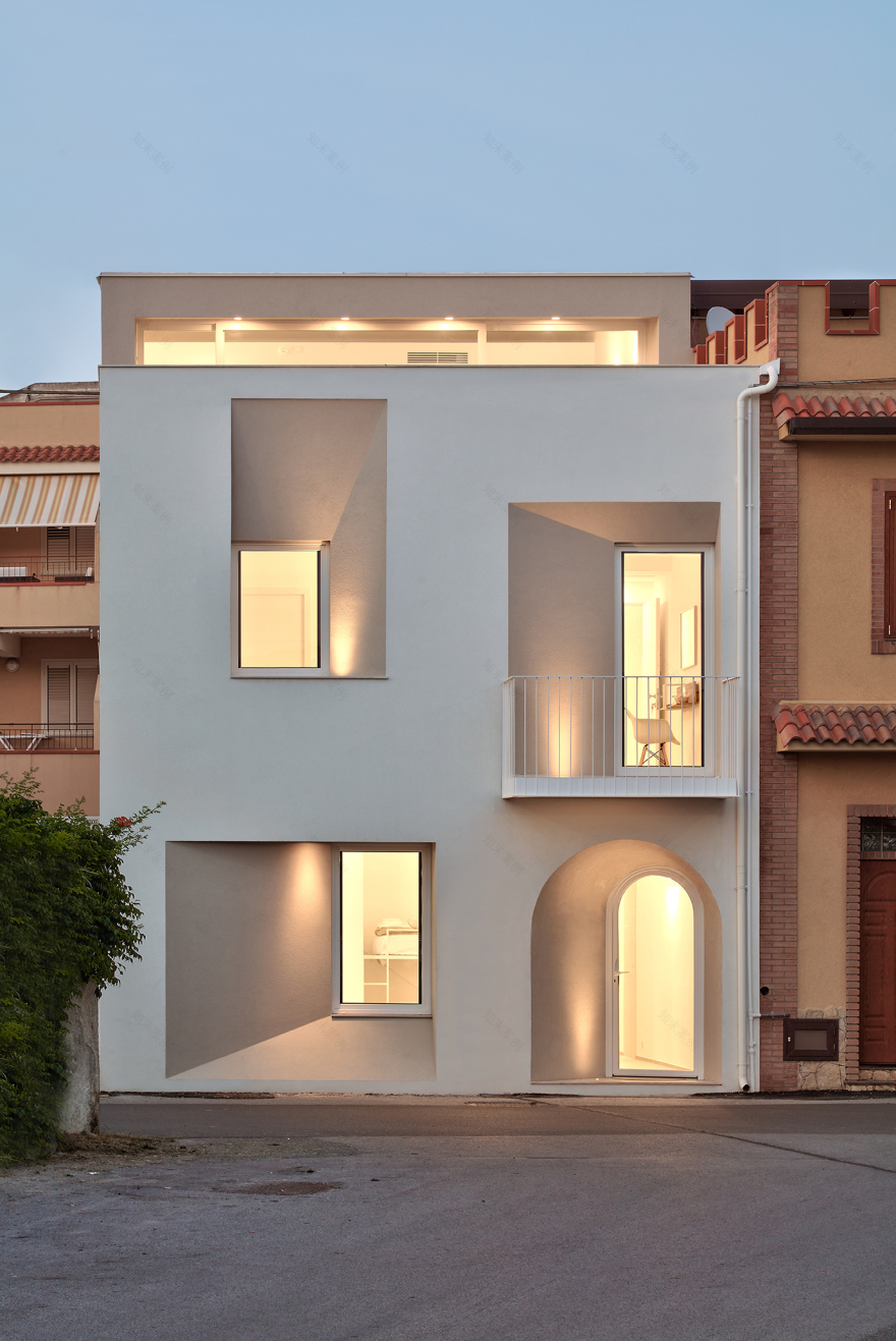 石材切割的现代别墅,光影对话的故事-4