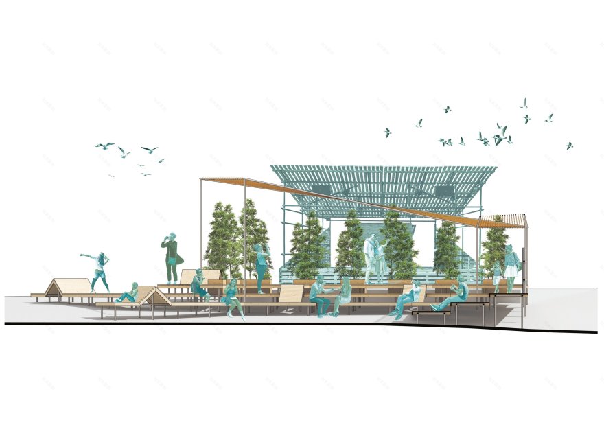 绿意盎然的多功能木质帐篷空间-22