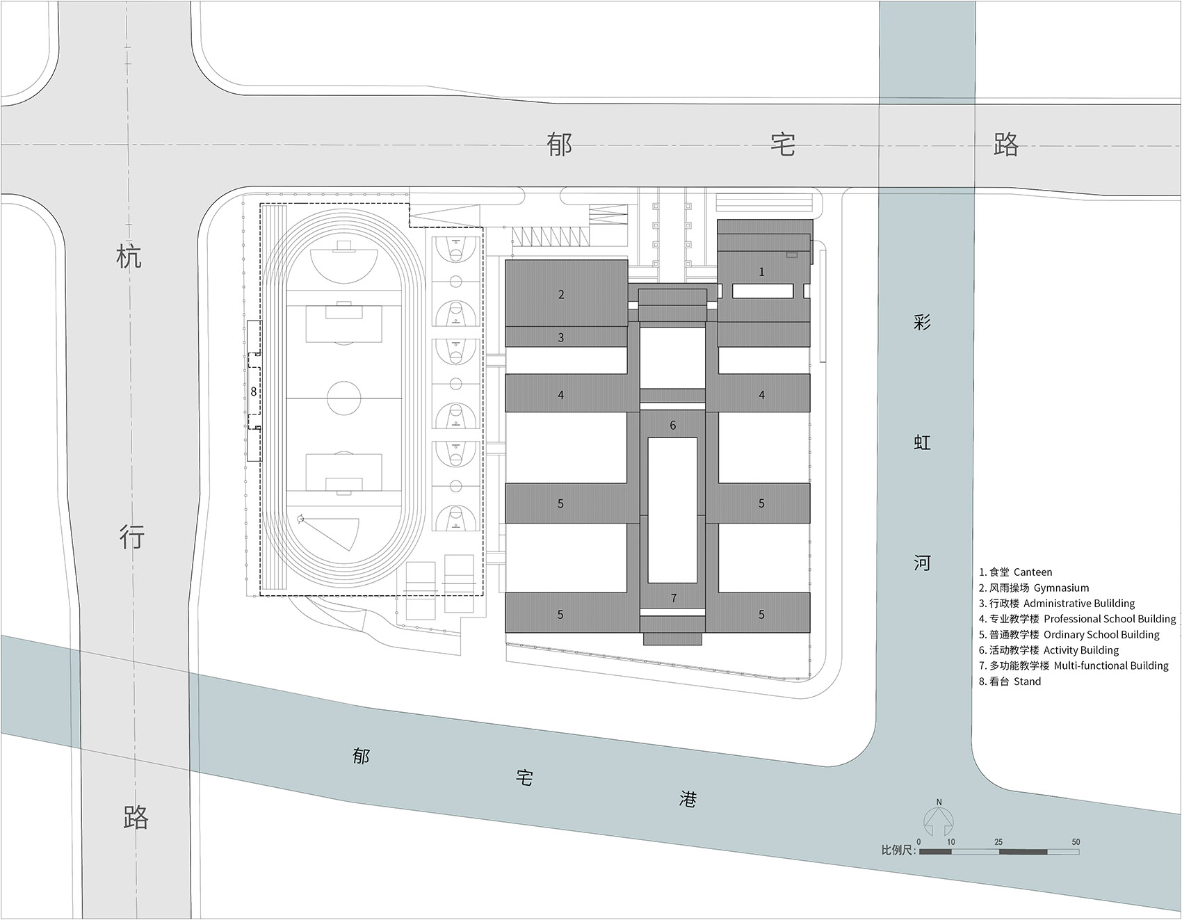运河书院 &  杭州杭行路小学，浙江/以“园”为基本构成单元组织校园空间-45
