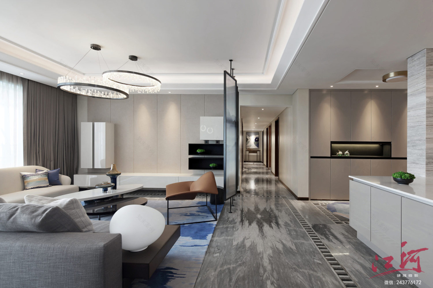 238㎡招商双玺花园大平层,私宅陈设-9