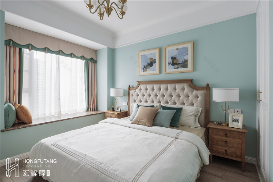 成都宏福樘装饰《飞行棋》平层住宅设计,美式混搭风格-53