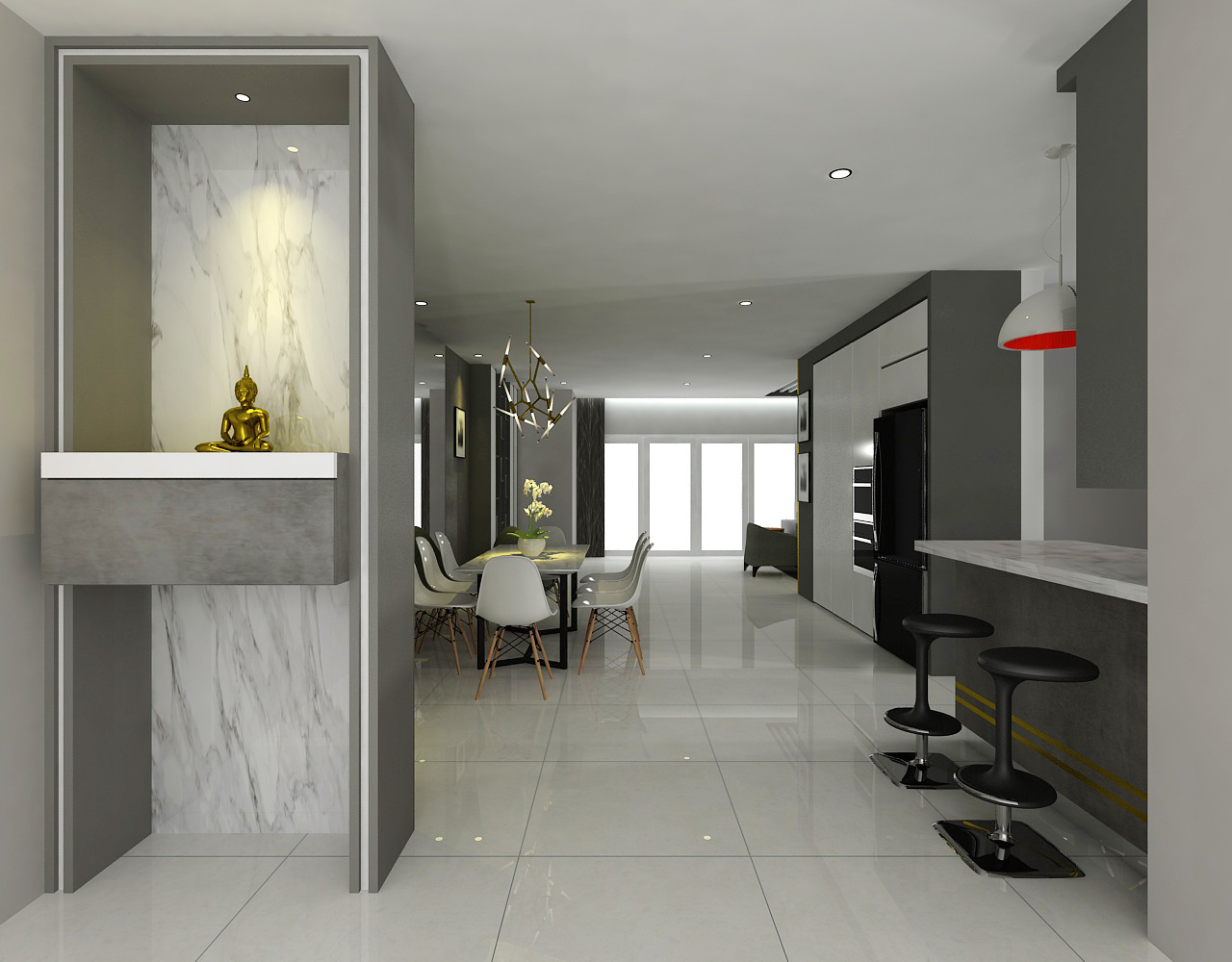 现代摩登公寓,一家五口的温馨家园-10