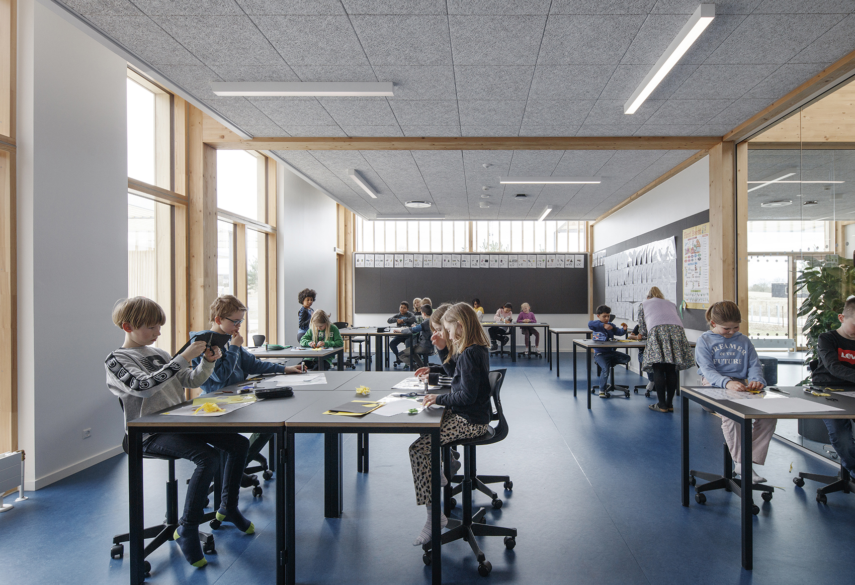 Erlev学校，丹麦/丹麦第一所“新一代”木制学校-28