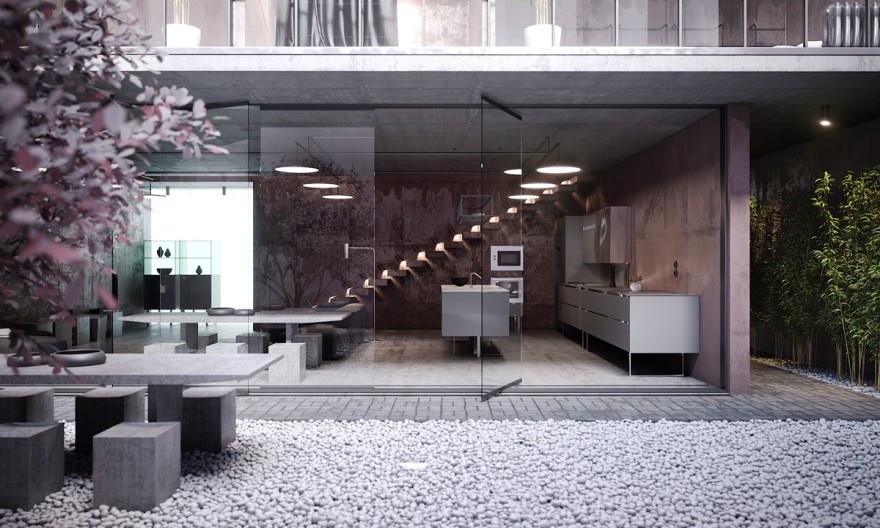 工业风金石运用,Moldova 住宅与广州铜板墙居所-39