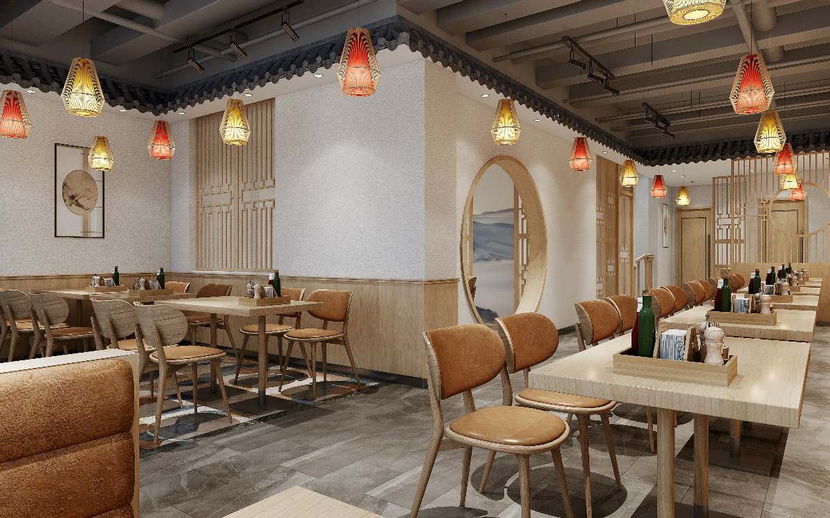 佩伶餐饮空间设计丨快餐店丨老成都豌杂面（新郑店）-14