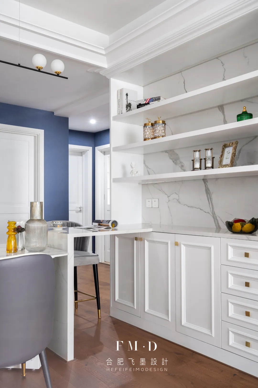 合肥华润凯旋门 130㎡精装房改造，美式轻奢风格温馨实用-36