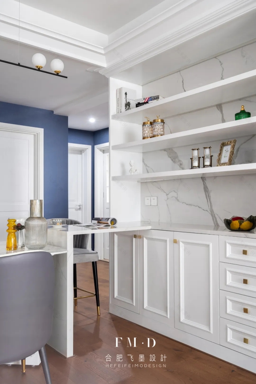 合肥华润凯旋门 130㎡精装房改造,美式轻奢风格温馨实用-36