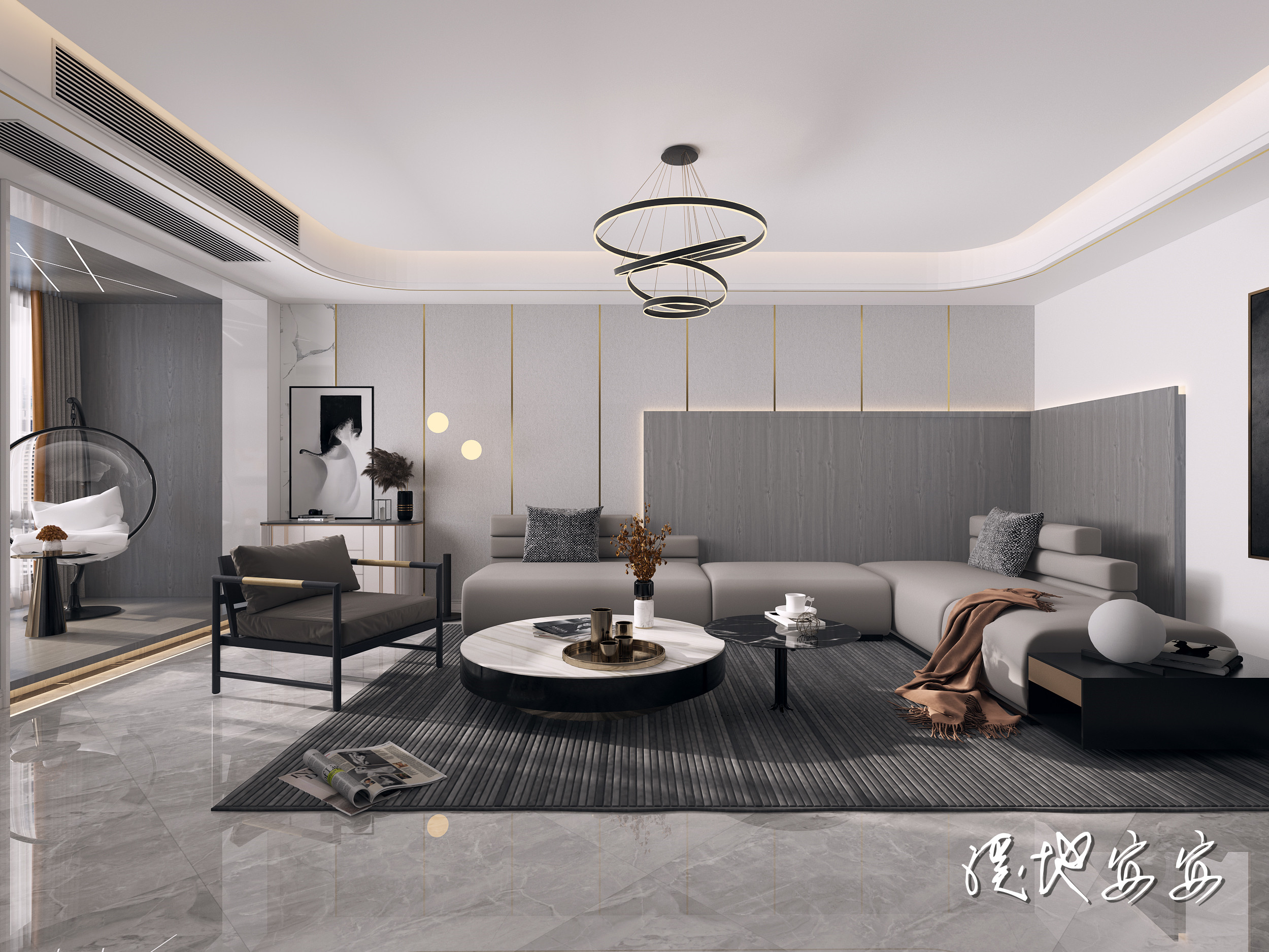 现代简约全房案例-8