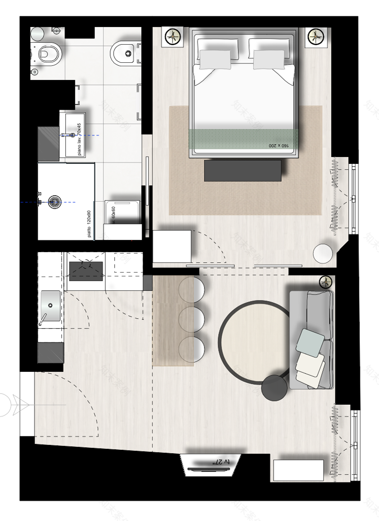 米兰中心都市热带风情公寓-6