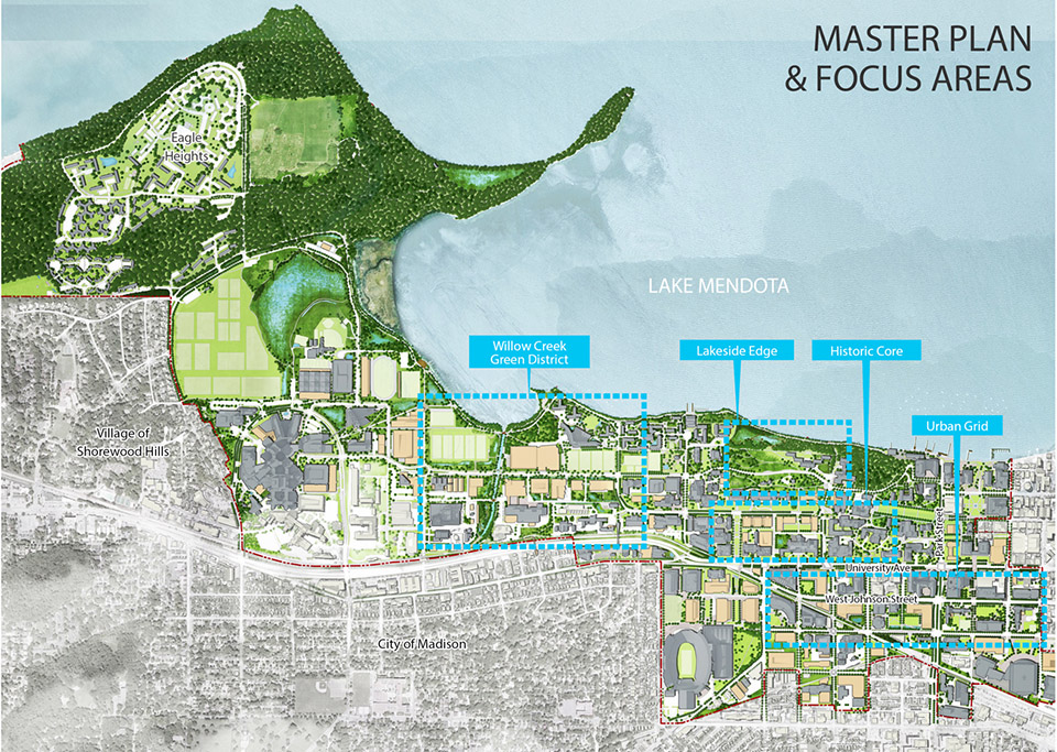 威斯康星大学麦迪逊分校整体景观规划 | 绿色校园，文化与生态的和谐共生-35