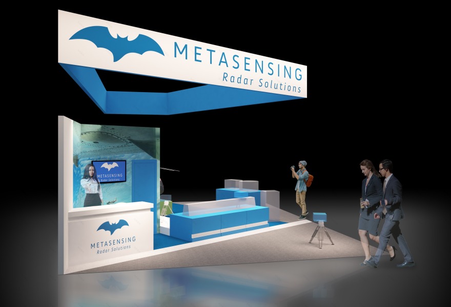 "Metasensing"雷达解决方案展台设计 | 简约实用,捕捉视线-0