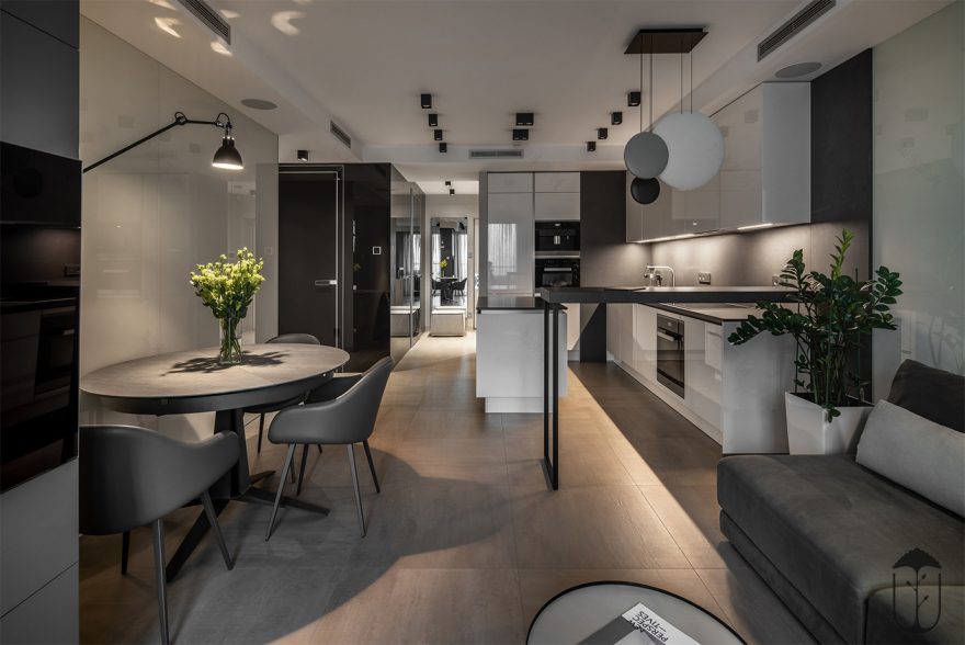 灰色简约公寓,舒适与空间的完美融合-4