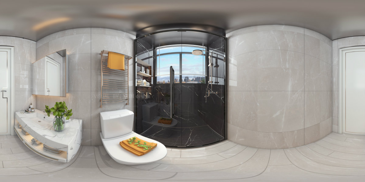 现代轻奢丨全房全景图-8