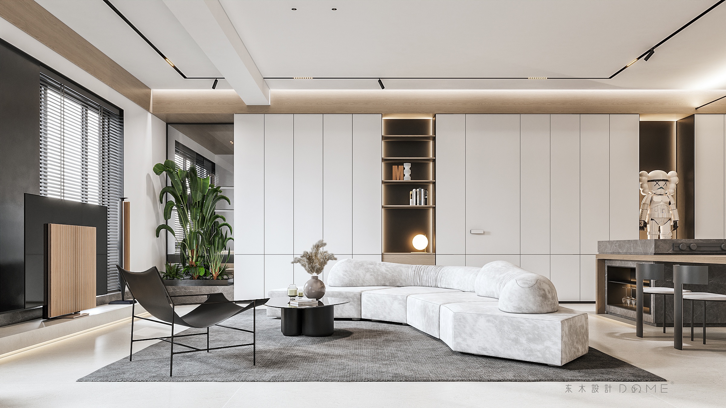 现代平层设计丨东木设计-3
