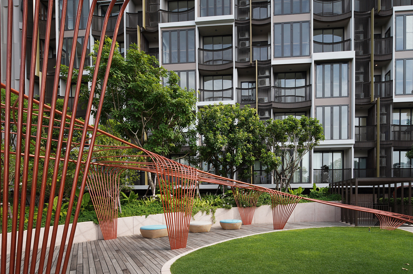 Kawa Haus公寓景观设计，曼谷/结合水景与竹木，倡导“慢生活方式”-17