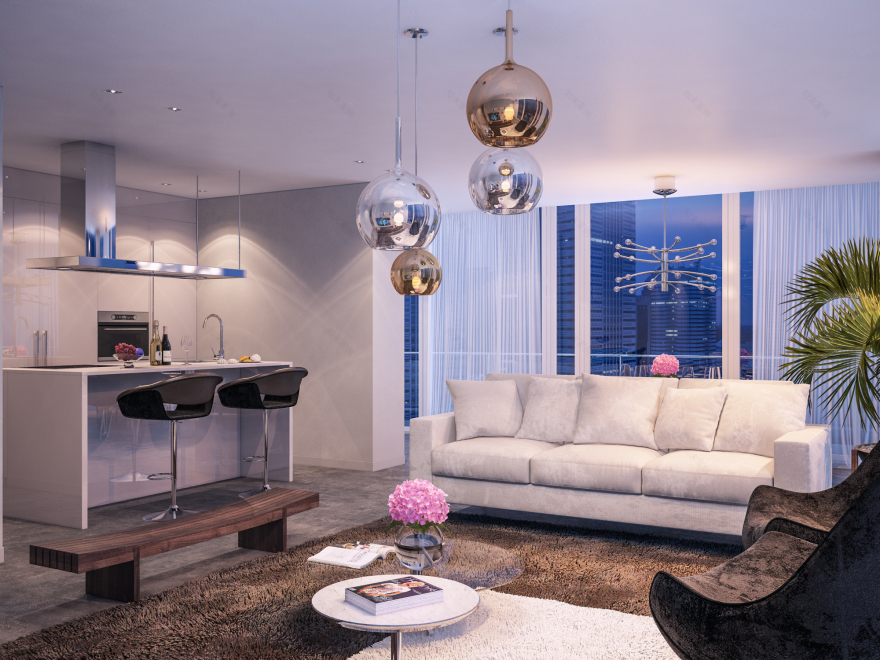 现代简约全景窗居室设计-4