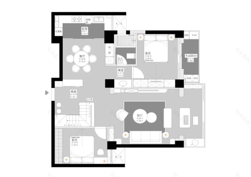 厦门新景世纪城 257㎡优雅音乐蓝调空间-47