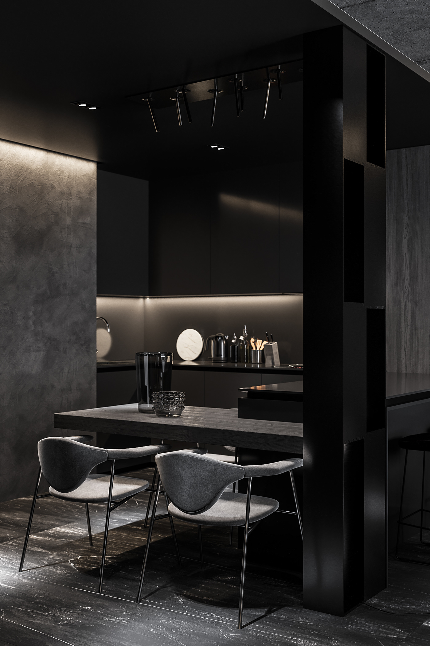 Dark Luxury Living Area-6