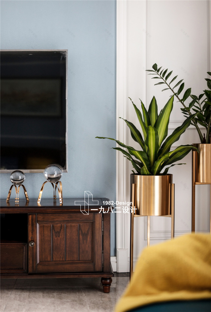 武昌群建星城现代美式实景拍摄,三居室温馨之家-27