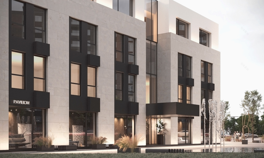 乌克兰乌日哥罗德购物办公中心设计-4