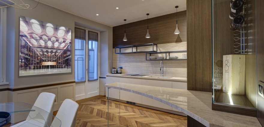 都灵历史建筑中的优雅别墅室内设计-5