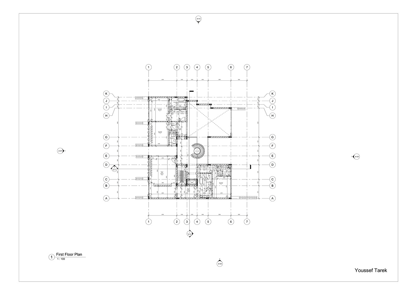 Youssef Tarek丨别墅建筑丨Villa Working Dawings-3