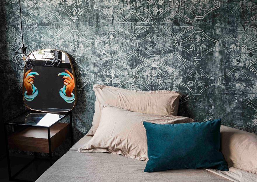 极简奢华公寓设计,柔和曲线与古董图纹的完美结合-12