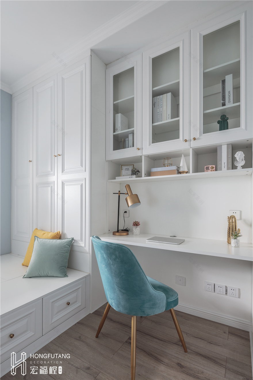 成都宏福樘装饰《飞行棋》平层住宅设计,美式混搭风格-47