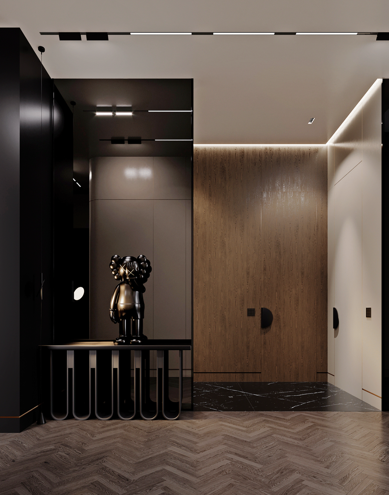 莫斯科顶层复式豪宅,现代风格演绎温馨高级生活-15