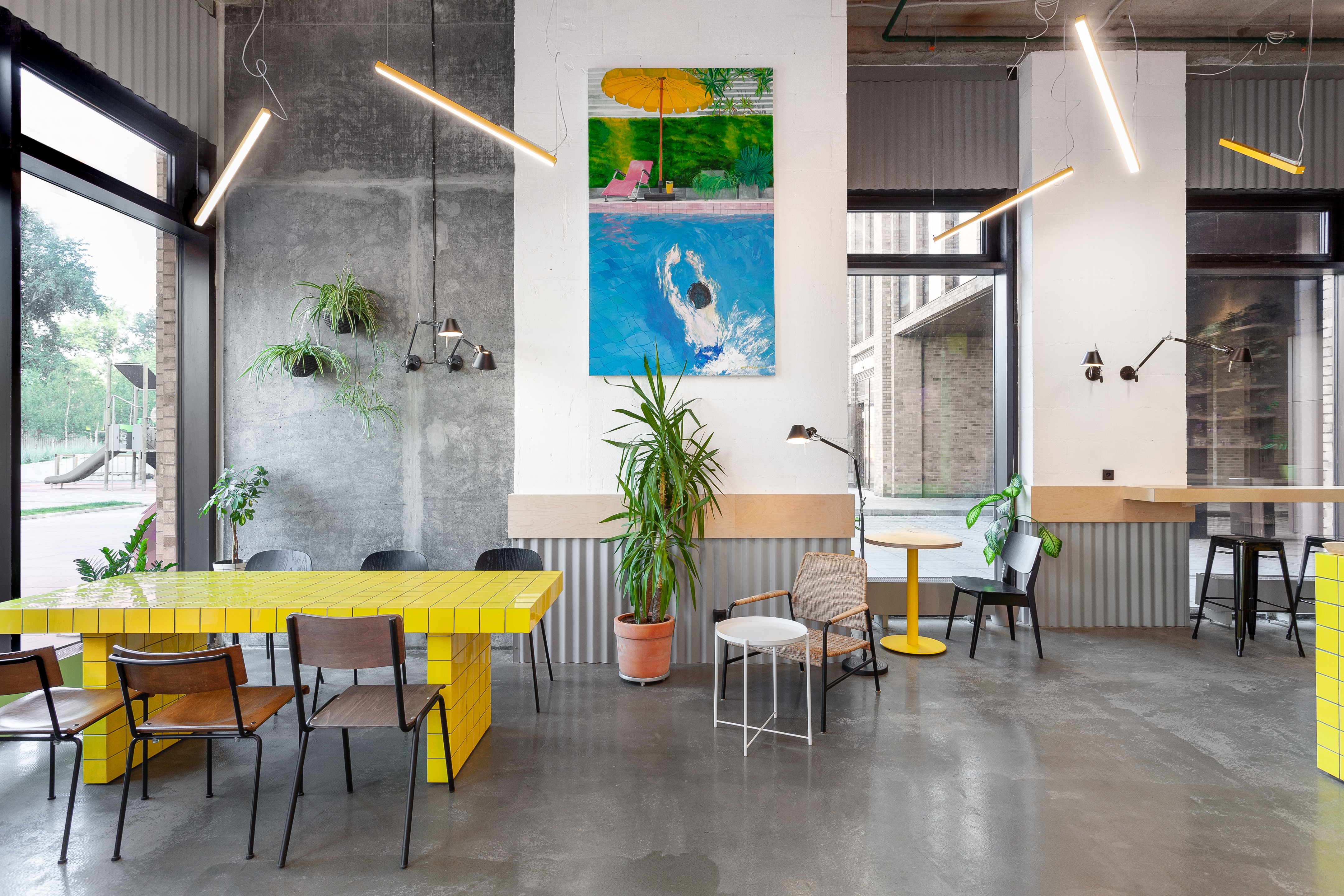 莫斯科住宅区「Savelovsky City」咖啡店,设计师以简约风格打造温馨空间-0