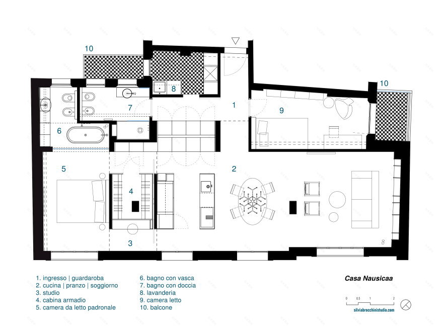 意大利历史中心 110 平米酒店式公寓设计-21