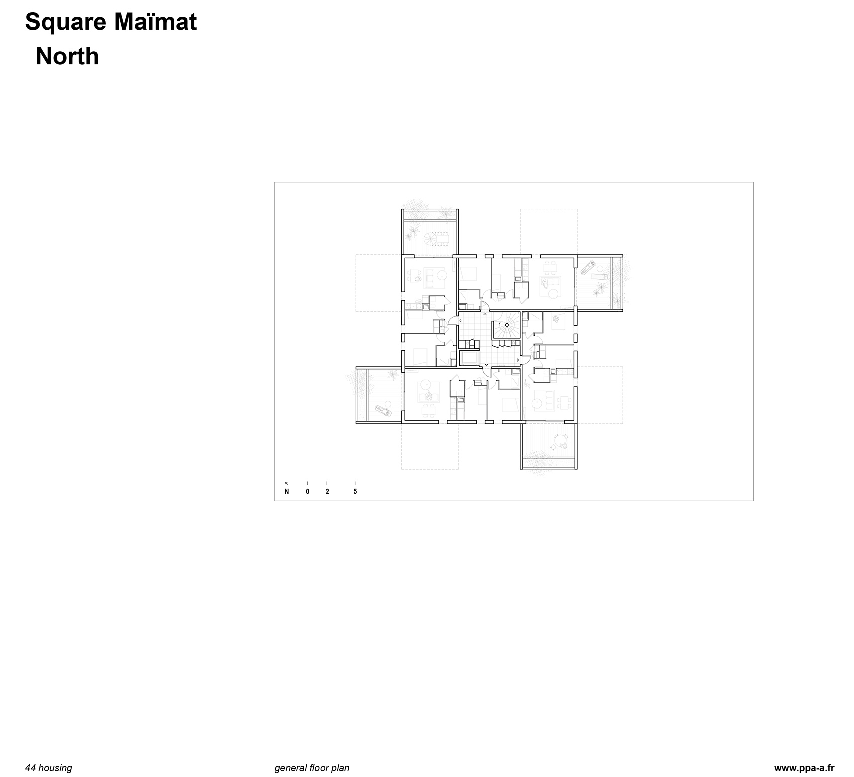 Square Maïmat住宅区更新，法国/释放公共空间，连接社区居民-112