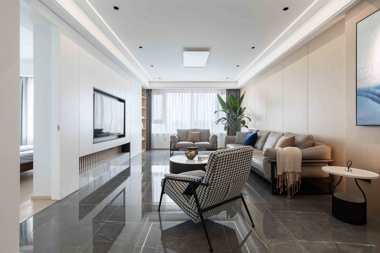 新湖海德公园现代简约家居设计，160㎡三室两厅的温馨空间-11