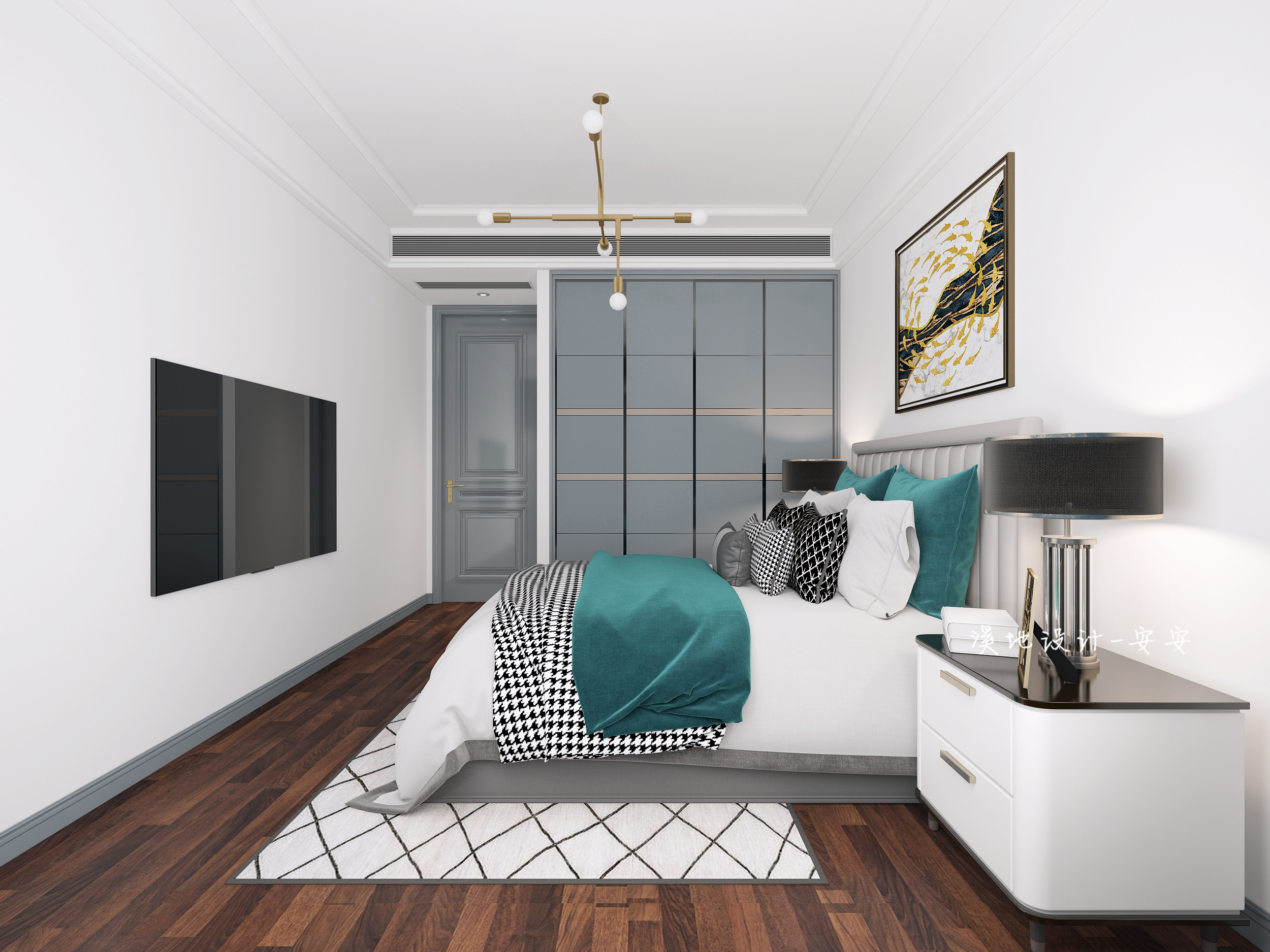 美式轻奢清新全房案例-4