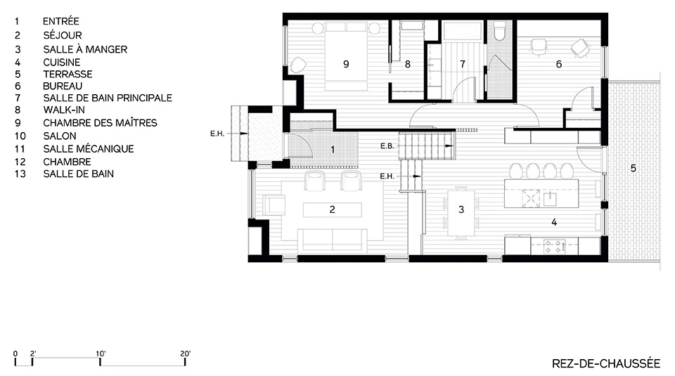 错层住宅现代翻新丨加拿大魁北克丨DESK architectes事务所-46