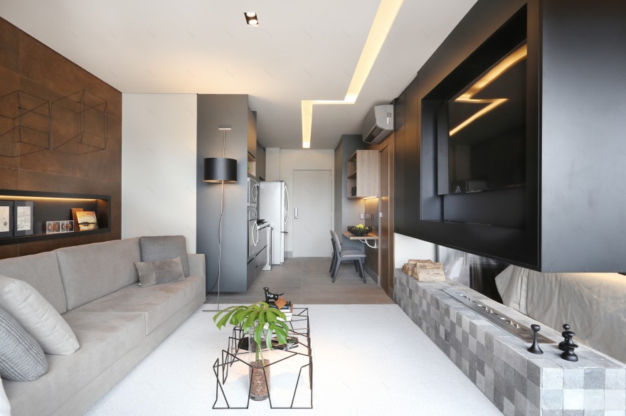 70 平米公寓变身现代酒店风都市家居-5