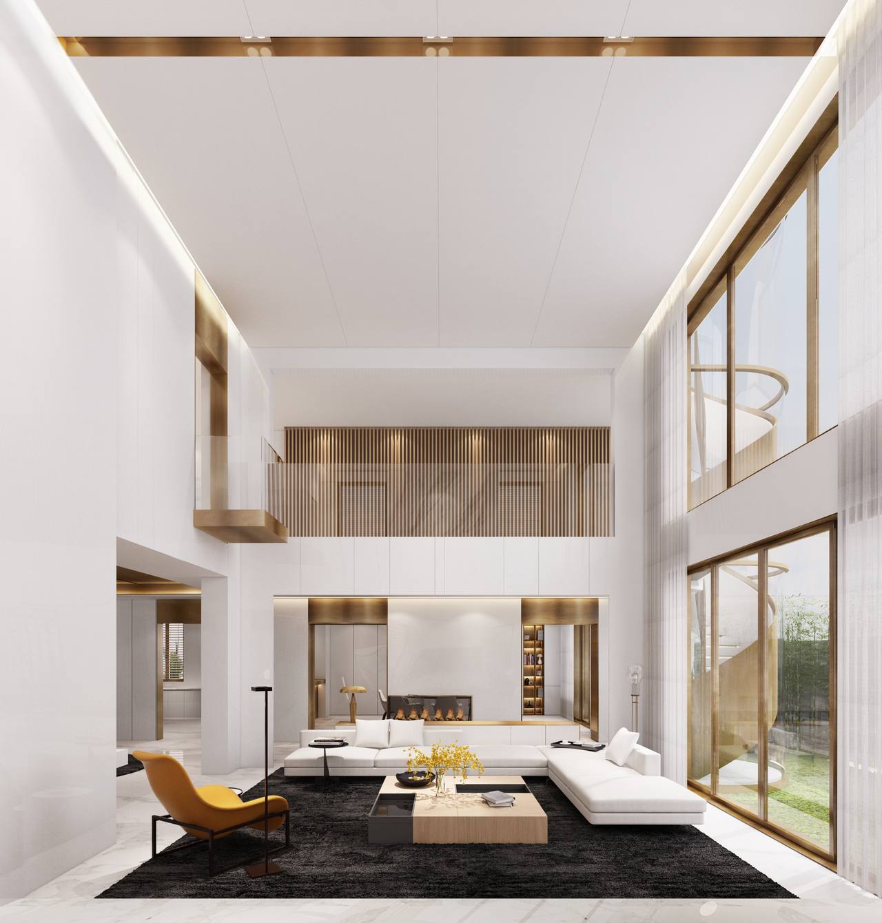 【现代轻奢】国贸天琴湾私人别墅丨效果图 施工图 水电图-8