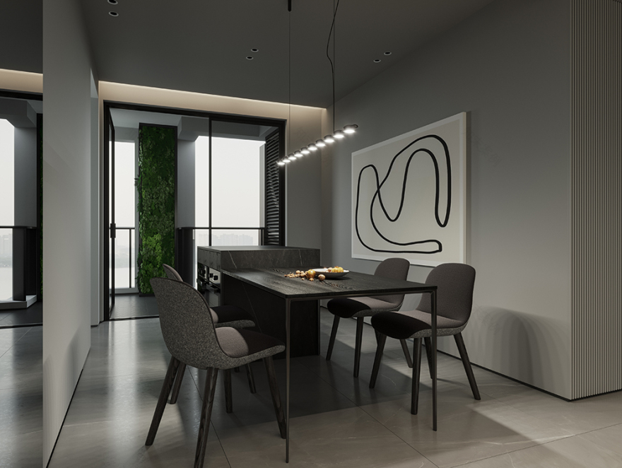 杭州 137㎡精装房重构 | 简约黑白灰,打造品质温馨居所-14