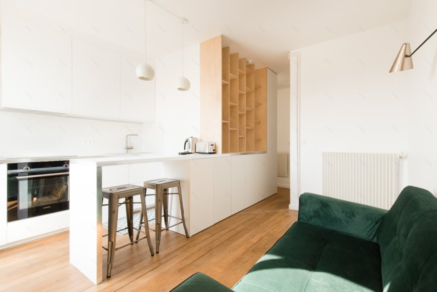 巴黎顶层公寓的开放式设计-5