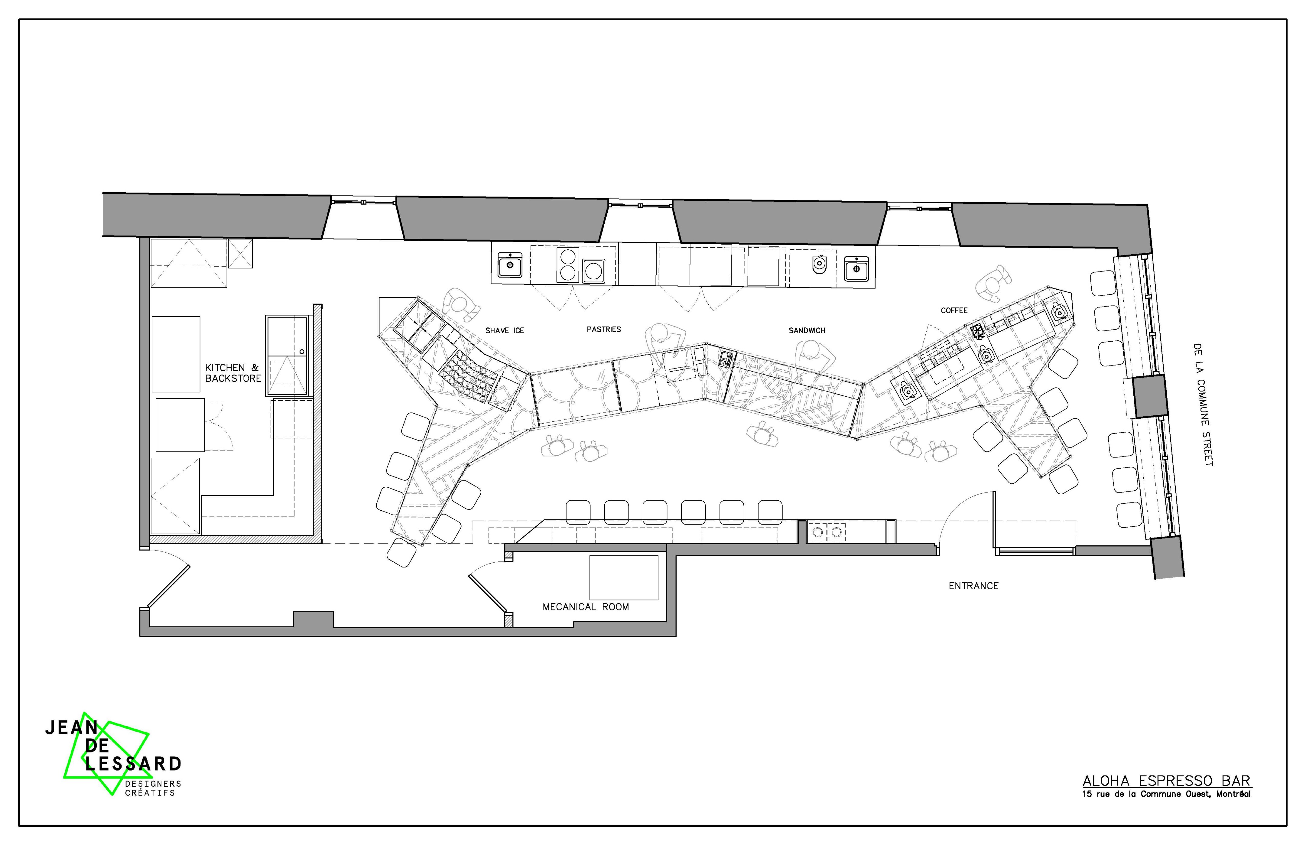 阿罗哈意式浓缩咖啡吧丨加拿大蒙特利尔丨jean de lessard  designers créatifs-10