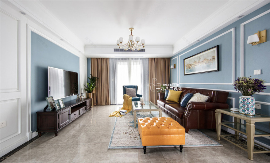 武昌群建星城现代美式实景拍摄,三居室温馨之家-21