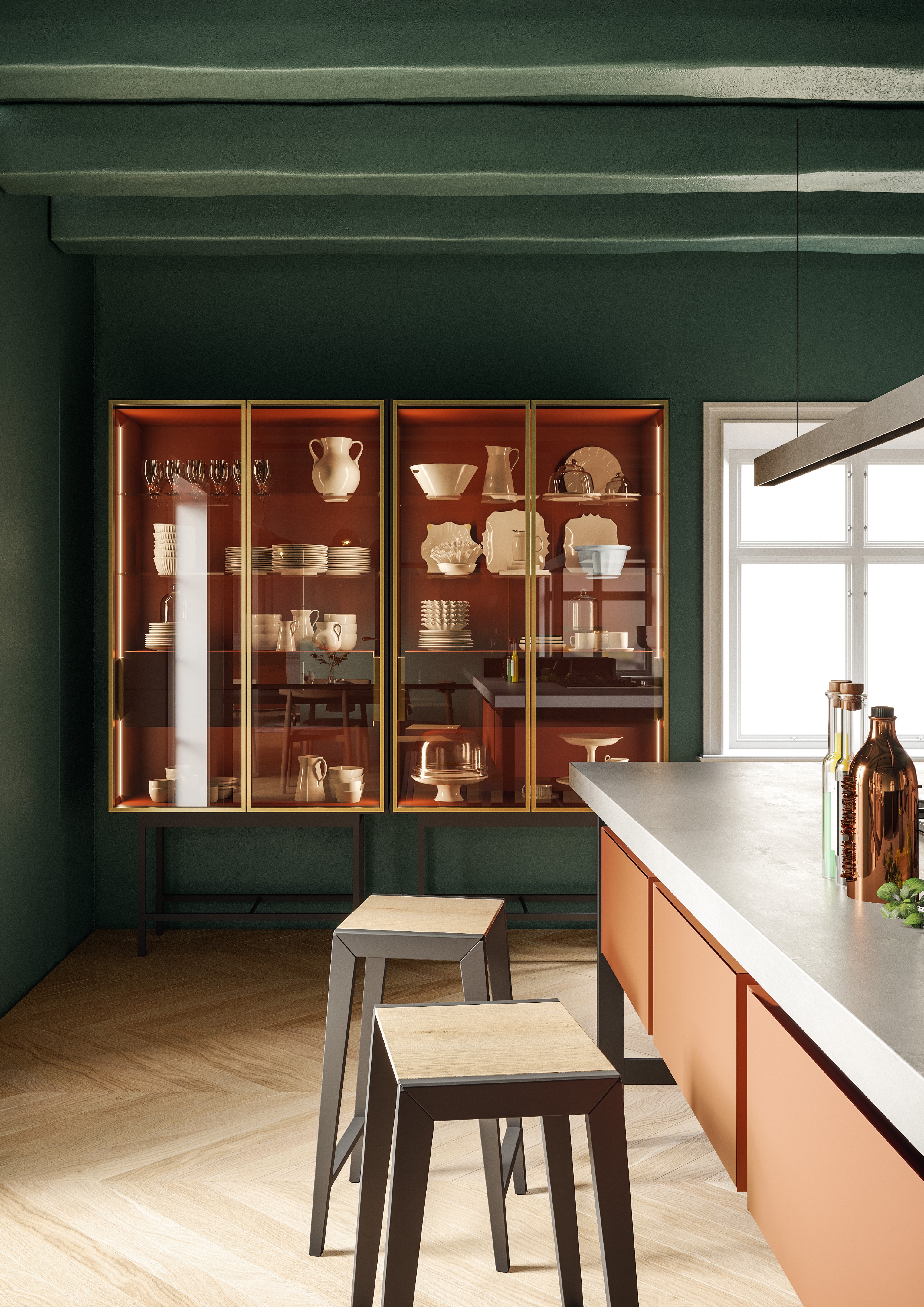 Progetto cucina per un attico a Milano. In collaborazione con Babato1934.-3