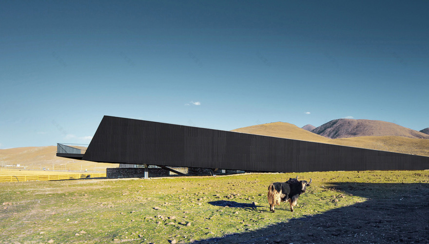 雪山下的神圣黑帐篷——藏地观景平台设计-35