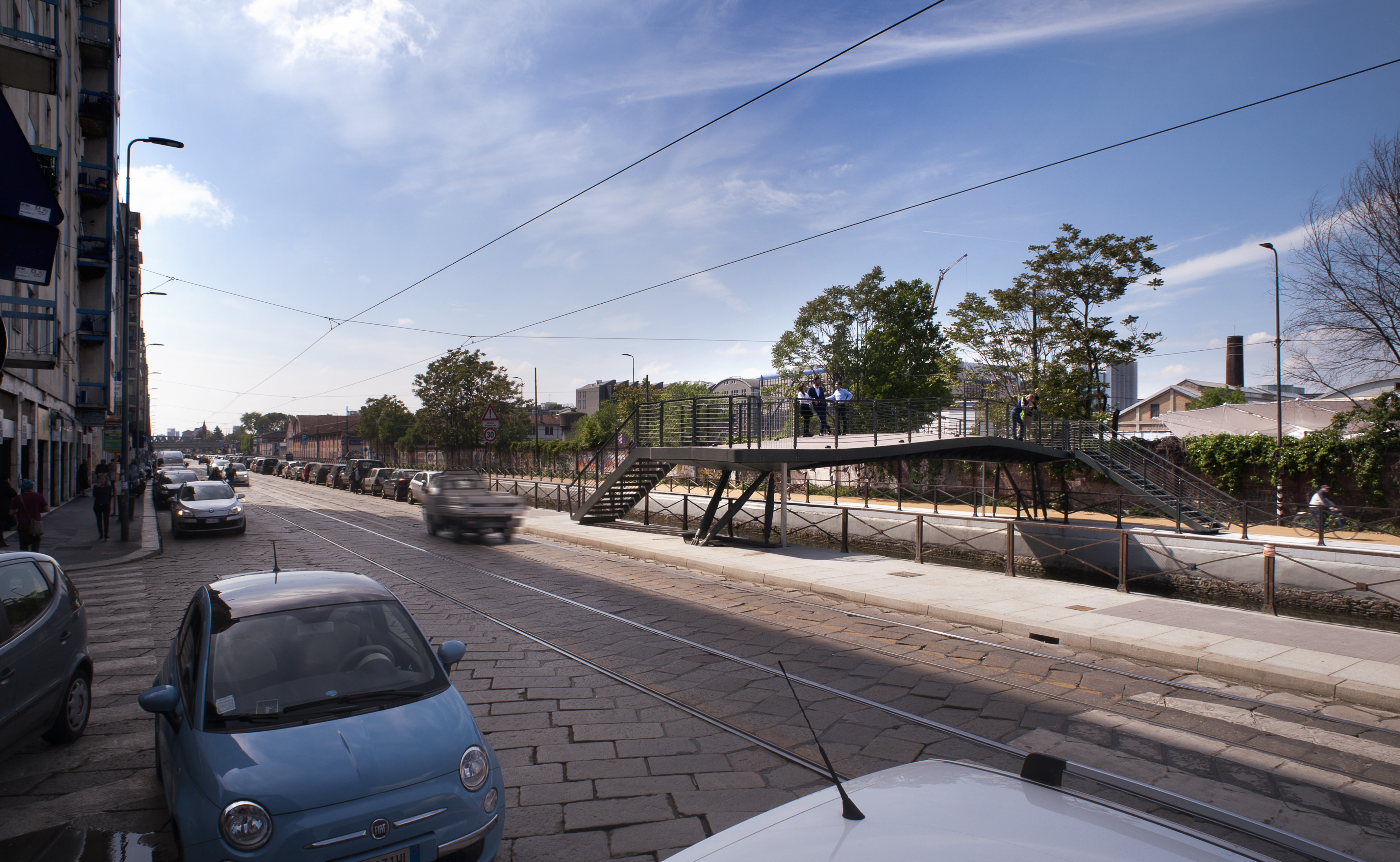 自然轻盈的 Naviglio Grande 人行天桥设计-3