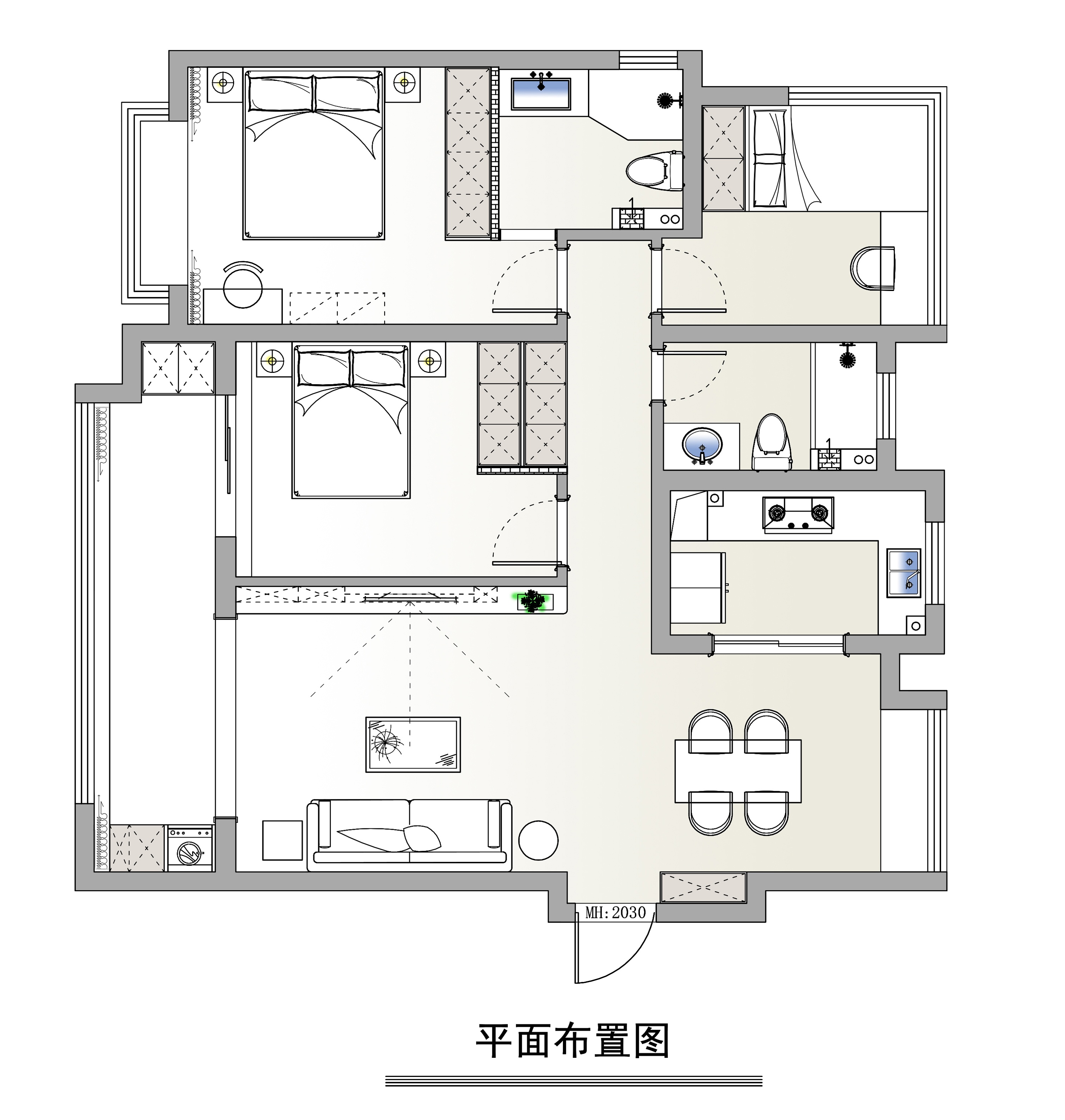 精装房“再生”艺术,重塑生活空间丨深零设计-44