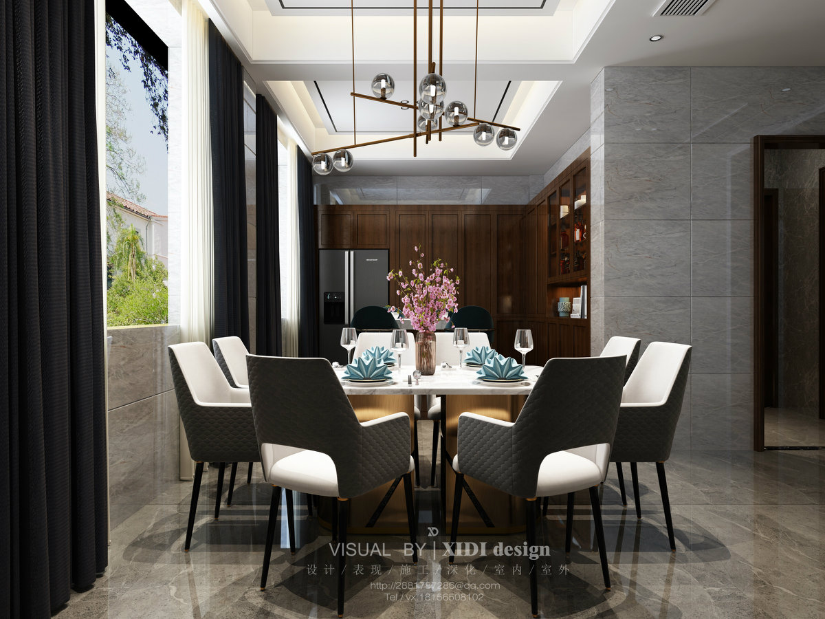 四月更新丨现代轻奢法式系列客餐厅餐厅合集-7