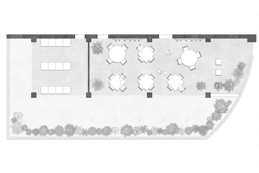 绿意盎然,连接内外的西餐厅设计-9