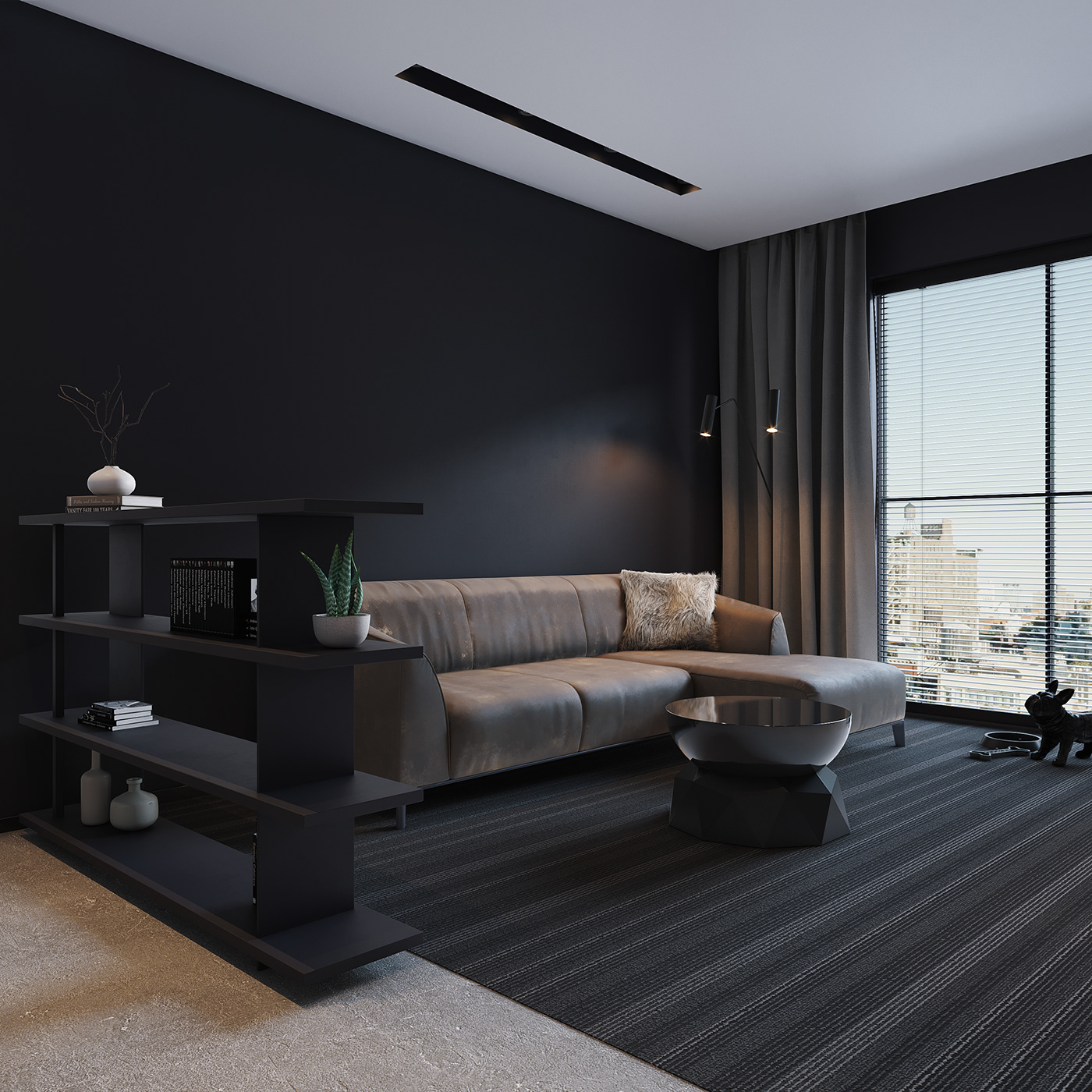 Deniz Taylan TOPAL丨公寓丨Dark Apartment - Interior Design-5