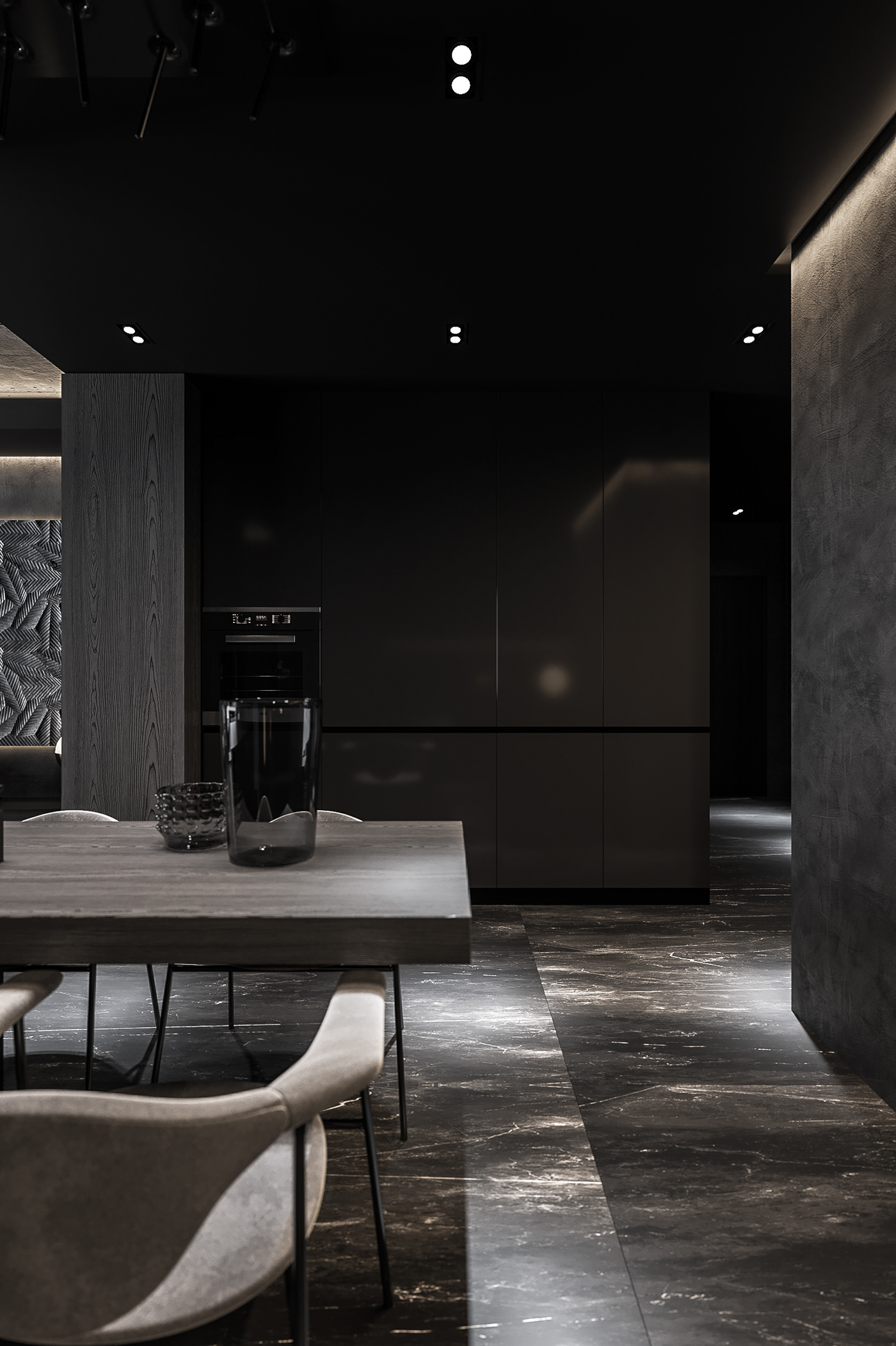 Dark Luxury Living Area-7