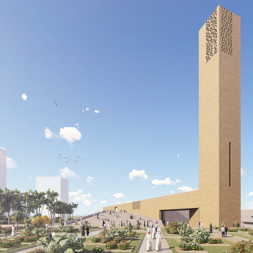 阿联酋绿意盎然的海滨清真寺-3